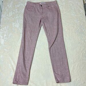 Joe’s Jeans Pants Womens 27 slim fit Twill Pink Slub Knit